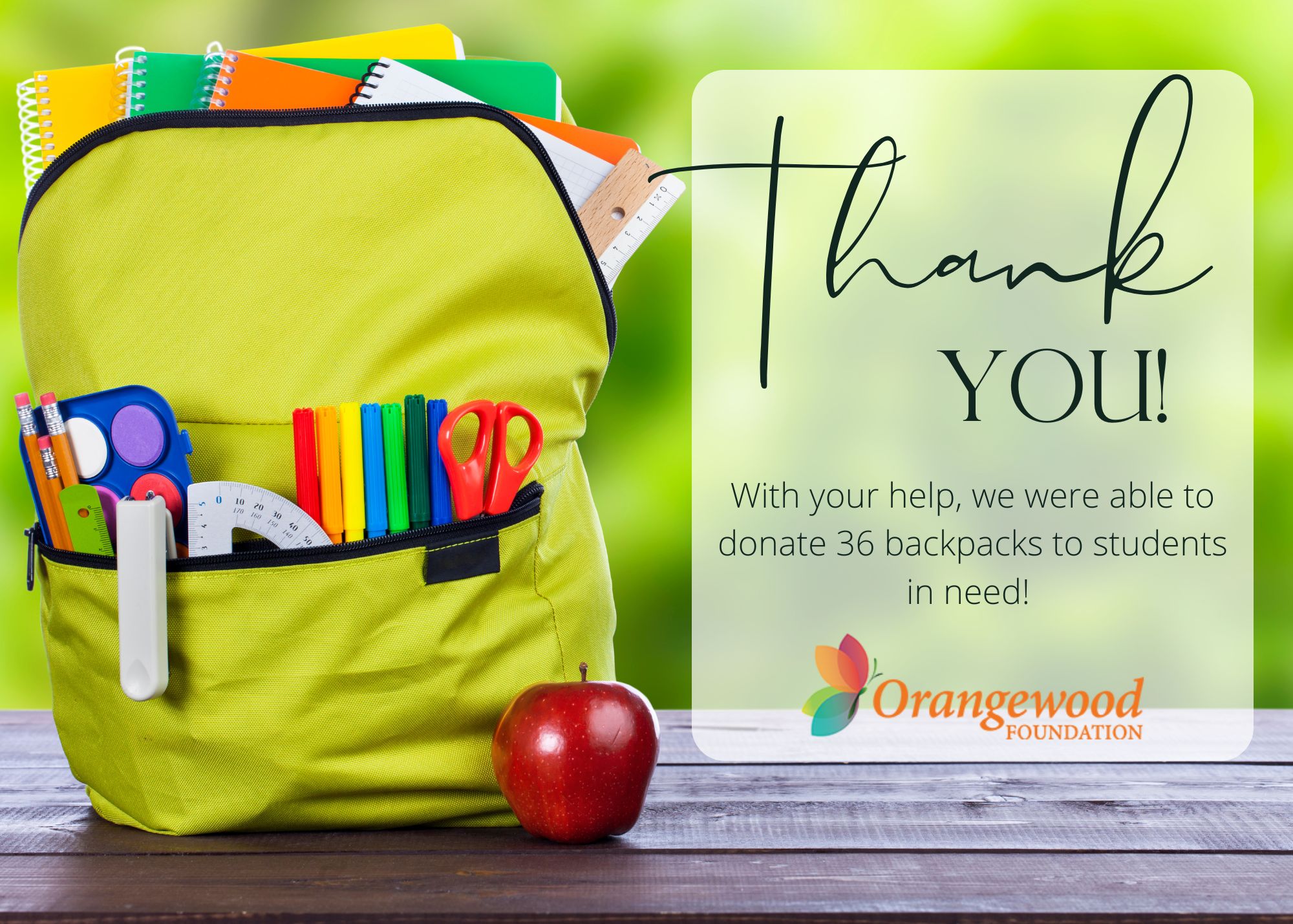APSI Hosts Orangewood Foundation Foster Youth Backpack Drive